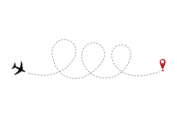 Trajectória da linha do avião —  Vetores de Stock