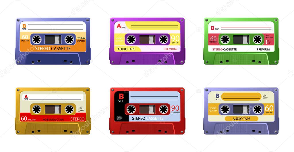 Music cassettes. Retro 