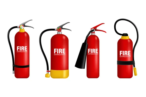 Extintores de incêndio vermelho . — Vetor de Stock