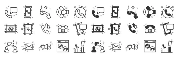 Conjunto de iconos de comunicación simples . — Vector de stock