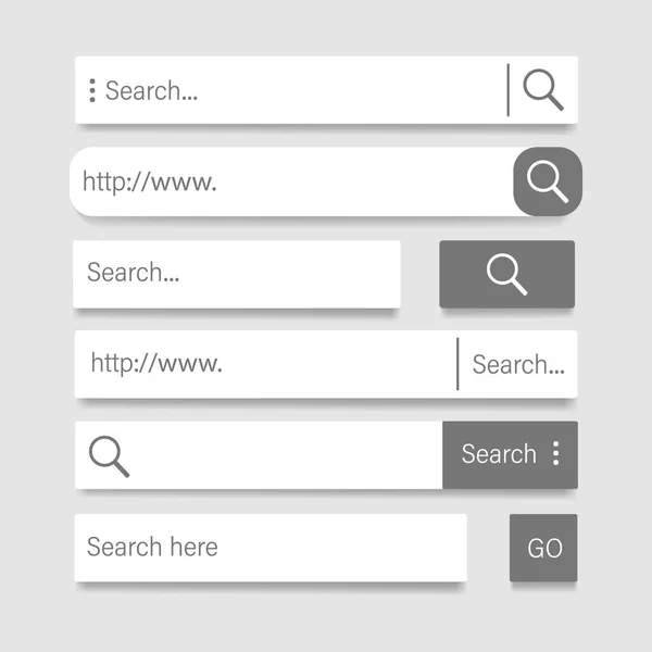 Set of search bar templates — Stock Vector