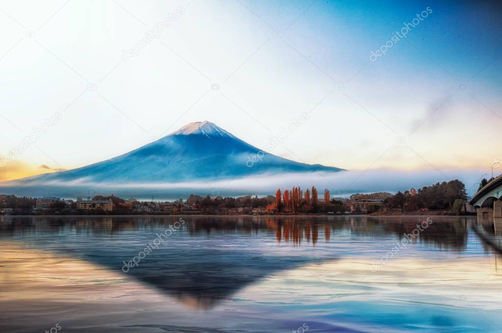 Mt Fuji the lake kawaguchiko