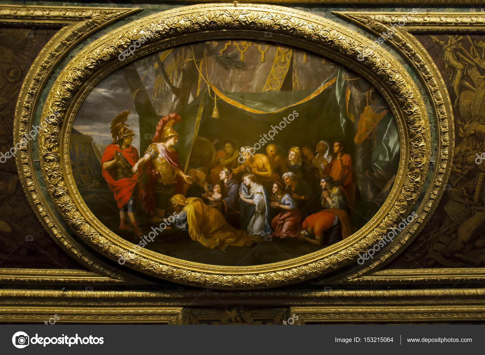 Versailles Paris France December 30 Ceiling Painting In