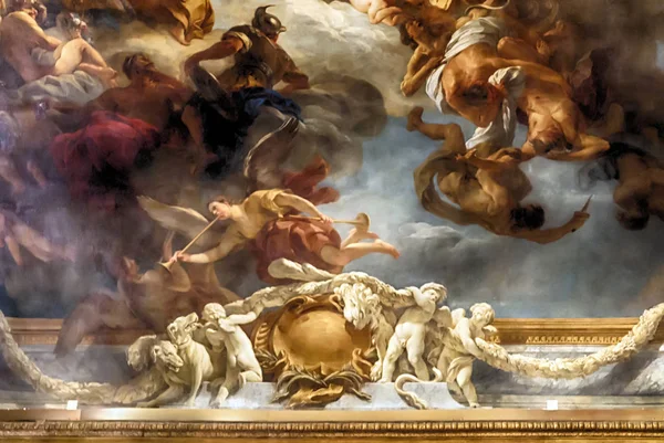 Versailles Paříž, Francie – 30. prosince: Nástropní malba v ní — Stock fotografie