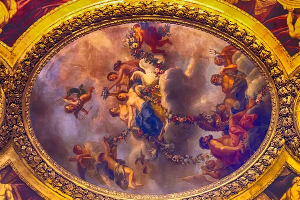 Versailles Paris, Frankrike - 30 December: Takmålning i hennes — Stockfoto