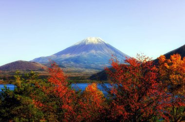 Motosu Gölü Fuji Dağı kış sezonu