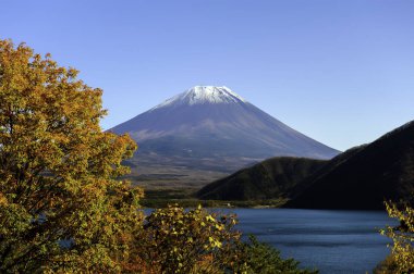 Motosu Gölü Fuji Dağı kış sezonu
