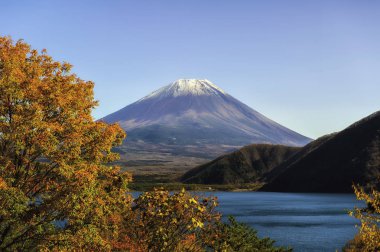 Motosu Gölü Fuji Dağı kış sezonu