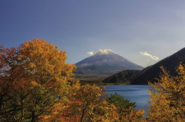 Motosu Gölü Fuji Dağı kış sezonu