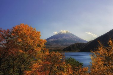 Motosu Gölü Fuji Dağı kış sezonu
