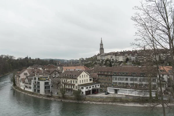 Panoramic view on the magnificent old town of Bern, capital of S — Stock Photo, Image