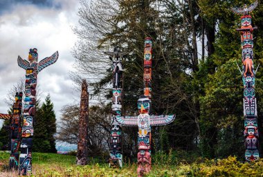 Totem direkleri Stanley Park, Vancouver