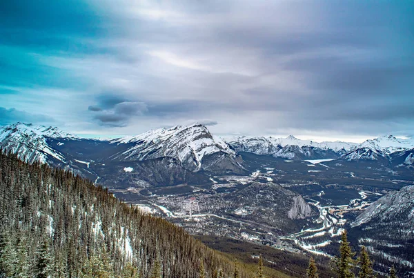 Sulphur Mountain Nationaal Park Banff Canadese Rocky Mountains Met Uitzicht — Stockfoto