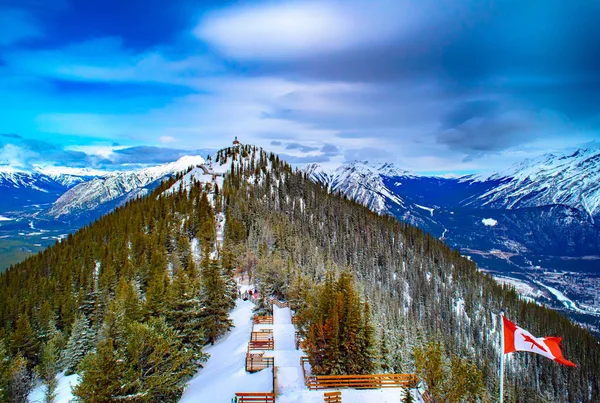 Sulphur Mountain Nationaal Park Banff Canadese Rocky Mountains Met Uitzicht — Stockfoto