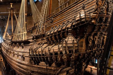 Stockholm, İsveç - 27 Ekim 2019: Stockho 'daki Vasa Müzesi