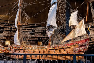 Stockholm, İsveç - 27 Ekim 2019: Stockho 'daki Vasa Müzesi