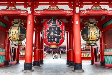 Asakusa, Tokyo, Japonya 15 Ocak 2020 