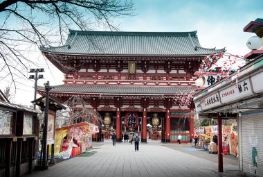 Asakusa, Tokyo, Japonya 15 Ocak 2020 