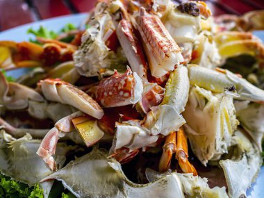 buharda pişmiş Yengeç plaka