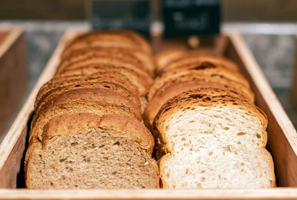 Closeup Pile Wheat Bread Breakfast — Stock Photo, Image