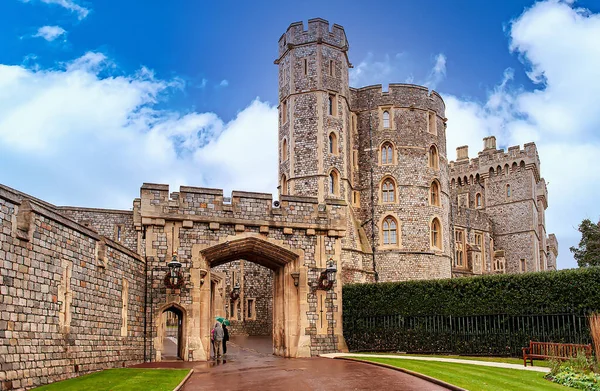 Windsor Anglie Prosince 2014 Architektonické Fragmenty Středověkého Windsorského Hradu Windsor — Stock fotografie