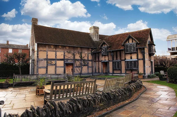 Startford Avon December 2014 Classic Shakespeare Birthplace Een Gerestaureerd 16E — Stockfoto