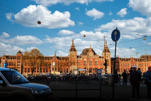 Amsterdam April 2015 Stadsgezicht Met Typisch Amsterdamse Gracht Met Niet — Stockfoto