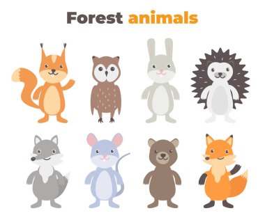 Orman hayvanları karakterleri izole edildi