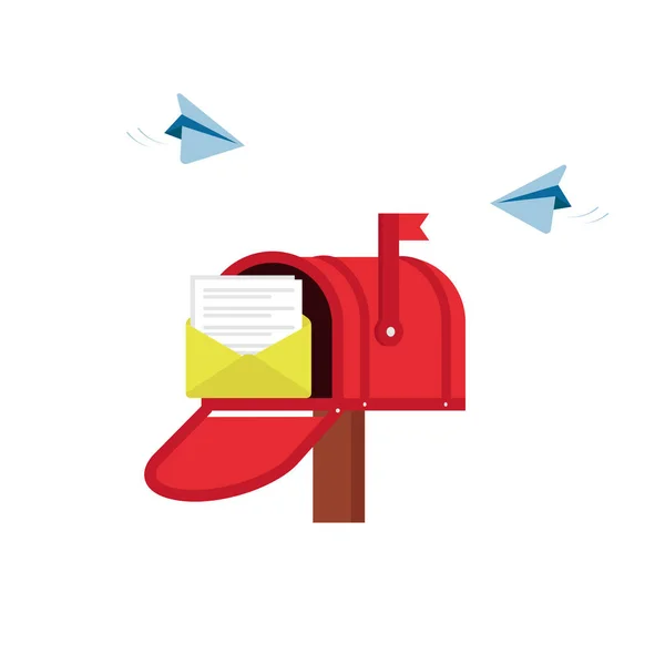 Έννοια γραμματοκιβωτίου απομονωμένη — Διανυσματικό Αρχείο