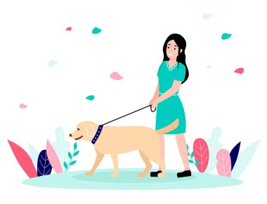 Köpekli bir kadın kurt.