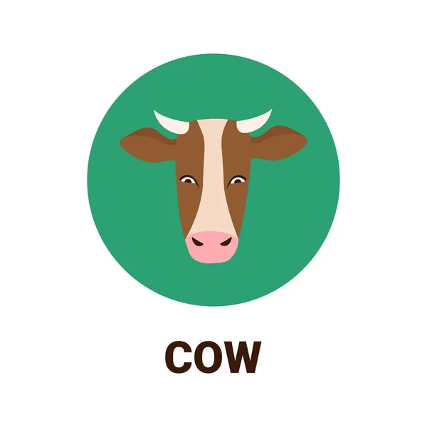 Απομονωμένο εικονίδιο avatar αγελάδας — Διανυσματικό Αρχείο