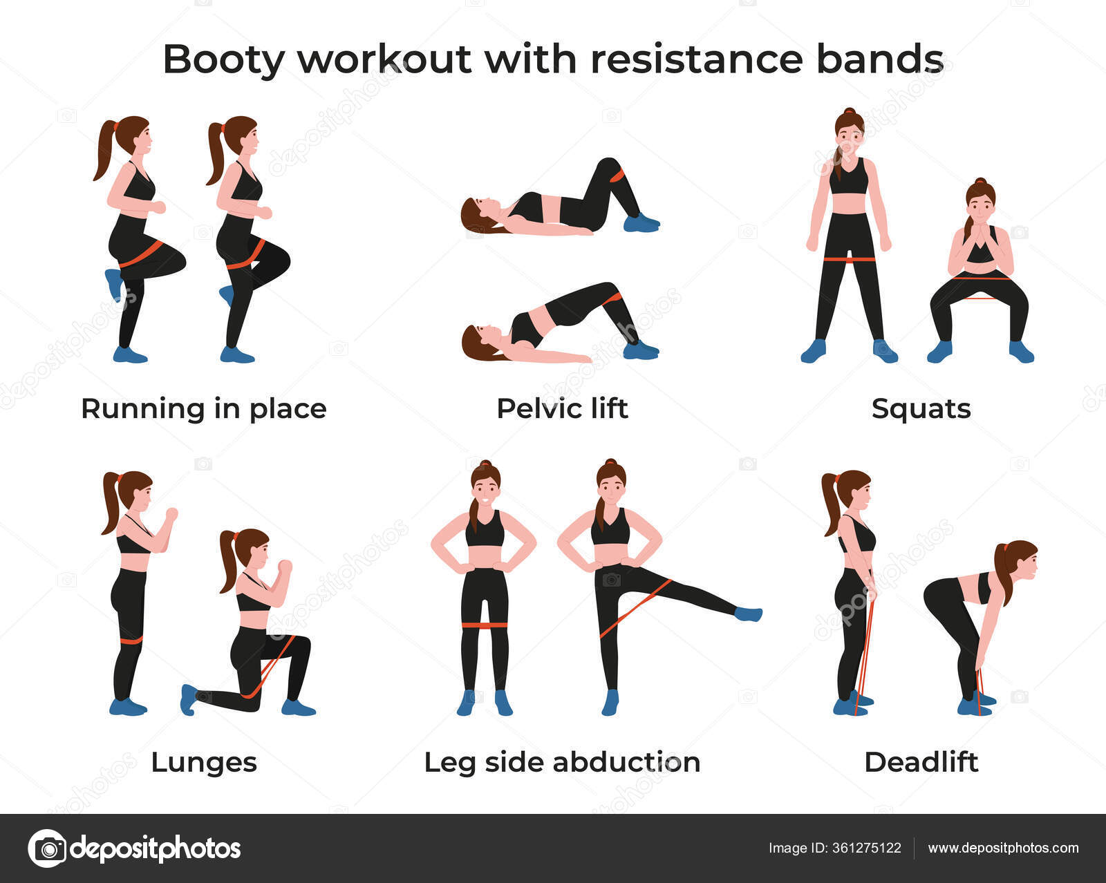 Resistance Band Glute Bridges – WorkoutLabs Exercise Guide