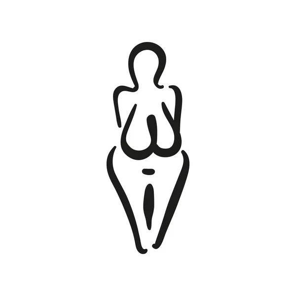 Matriarkin arkeologi kvinnlig symbol för den stora modergudinnan. — Stock vektor