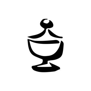 Beyaz arka planda parfüm şişesi taslağı