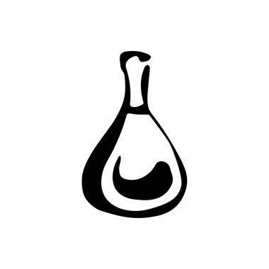 Beyaz arka planda parfüm şişesi taslağı