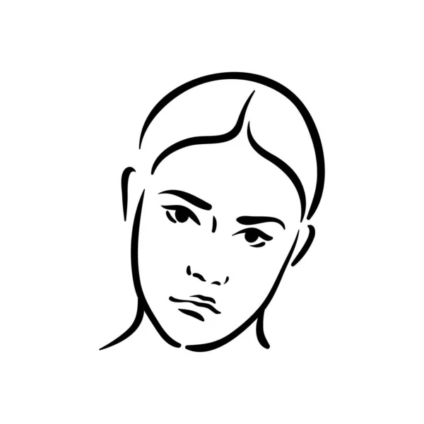 Triste icono de la cara emoción sobre fondo blanco — Vector de stock