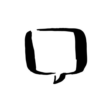 Beyaz arkaplanda diyalog sohbet baloncuğu çizimi