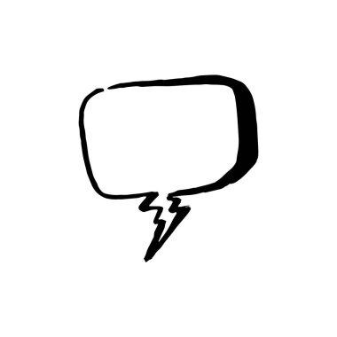 Beyaz arkaplanda diyalog sohbet baloncuğu çizimi