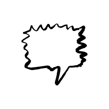 Beyaz arkaplanda diyalog sohbet baloncuğu çizimi