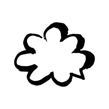 Beyaz arkaplanda diyalog sohbet baloncuğu çizimi