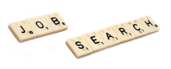Word job search made from scrabble — Stock Photo, Image