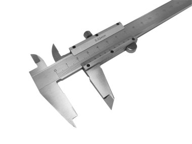 Parçaları izole etmek için Vernier kalibreli metal aracı