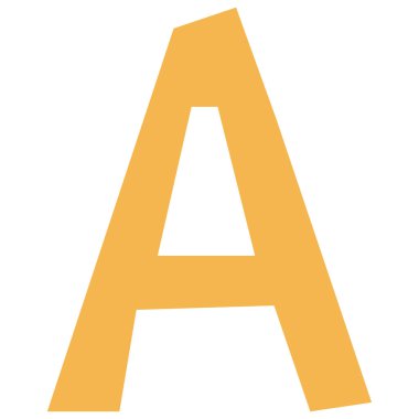 beyaz arkaplanda karikatür harfi izole edildi 