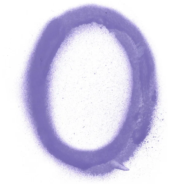 Aquarell Violett Buchstabe Isoliert Auf Weißem Hintergrund — Stockfoto