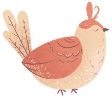 Sevgililer Günü Klipsli sanat ve bayram kartpostalları için illüstrasyon. İzole edilmiş beyaz arkaplanda elle boyanmış resimler