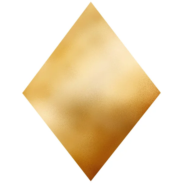 Gold metallic foil shape and texture for decor on the white isolated background. Gold frame