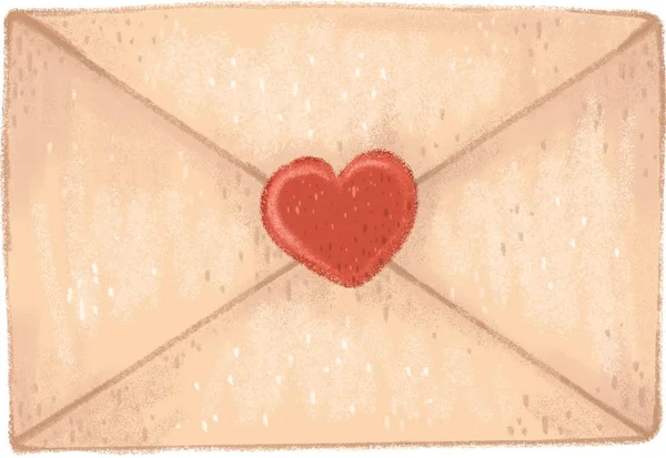 Valentine Day Illustration Clip Art Holiday Postcard Hand Painted Illustration — Stock Photo, Image