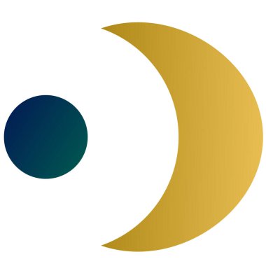 Clipart ve dekor için parlak eğimli düz öge