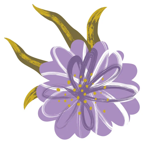 Schöne Illustration Der Blume Auf Dem Hintergrund — Stockfoto