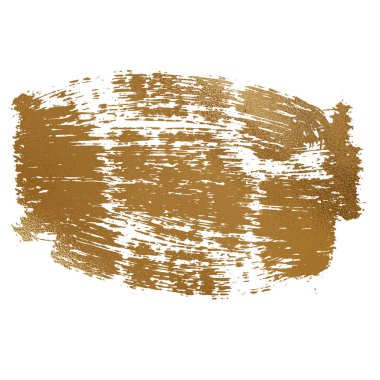 altın fırça darbesi beyaz arkaplanda izole
